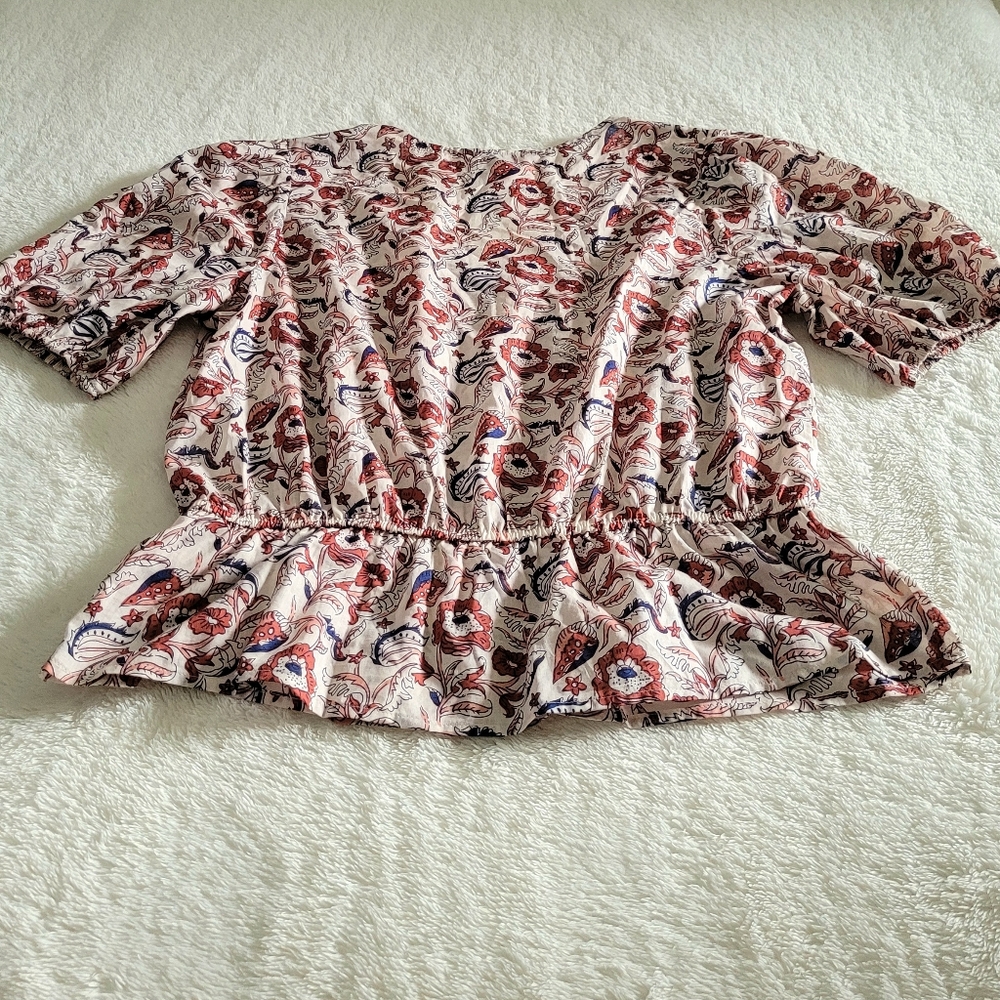 Banana🍌Republic Floral💐 Peplum Top - NWT - Picture 10 of 10